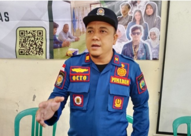 Plt. Kabid Pencegahan Damkarmat Lampung Selatan, Octofiansyah SE//Foto: Mrs