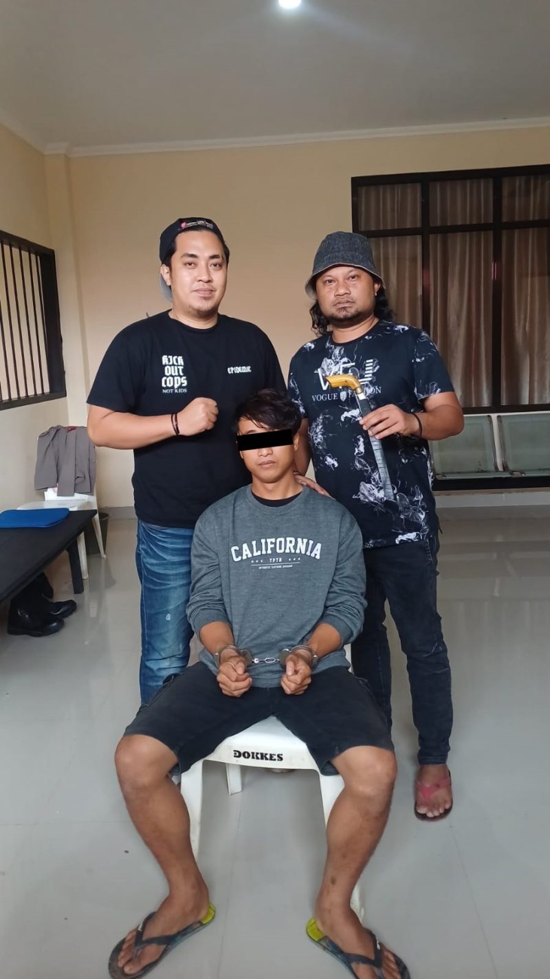 Tim Resmob Polres Kotamobagu berhasil mengamankan pelaku penikaman//Foto: Humas Polres Kotamobagu.