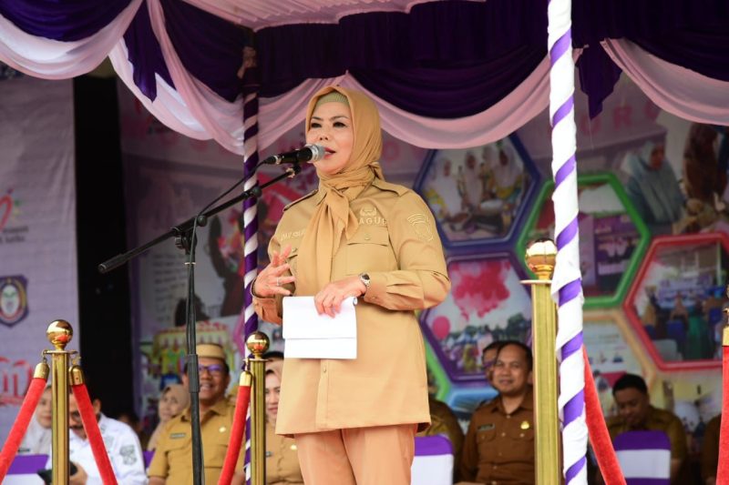 Wakil Gubernur Gorontalo Idah Syahidah Rusli Habibie menyampaikan arahan saat memimpin Apel Perdana Awal Tahun 2026 bersama ASN dan PPPK Pemerintah Provinsi Gorontalo, Senin (5/1/2026).
