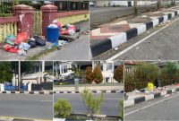 Tumpukan Sampah dikompleks Kantor dan Rumah Dinas Walikota Gorontalo, Kamis (19/02/2026). (Foto: Redaksi). 