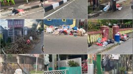 Tumpukan sampah terlihat di sejumlah ruas jalan dan fasilitas umum di Kota Gorontalo. Kondisi ini menjadi sorotan publik dalam evaluasi satu tahun pemerintahan AIR. (Foto: Redaksi). 